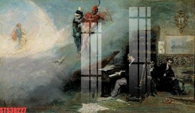 File PSD Tranh sơn dầu phương tây tổng hợp STS38227 (gốc) cho in quảng cáo