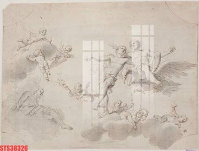 File in trần Tranh sơn dầu phương tây tổng hợp STS38326 (bản gốc) bầu trời