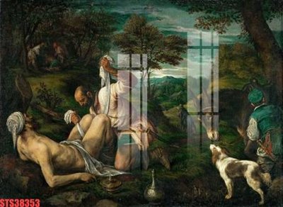 File tranh in trần 3D Tranh sơn dầu phương tây tổng hợp STS38353 (ảnh gốc)