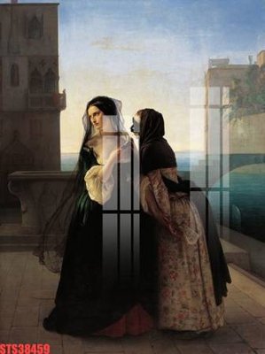 File ảnh Tranh sơn dầu phương tây tổng hợp STS38459 (gốc) in PP, decal