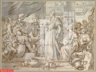 File tranh Tranh sơn dầu phương tây tổng hợp STS38500 (ảnh gốc) in trần nhà