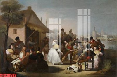 File in ấn Tranh sơn dầu phương tây tổng hợp STS38582 (bản gốc) chất lượng cao