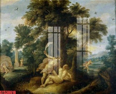 File tranh trang trí Tranh sơn dầu phương tây tổng hợp STS38616 (file gốc)