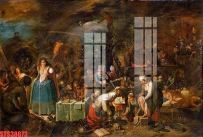 Tải file Tranh sơn dầu phương tây tổng hợp STS38673 (gốc) chủ đề hoa sen