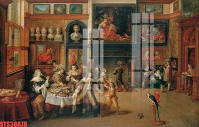 Download file gốc Tranh sơn dầu phương tây tổng hợp STS38678 (in lụa) tranh 3D