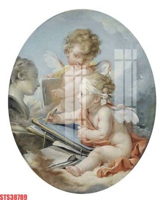 File tranh gốc PSD Tranh sơn dầu phương tây tổng hợp STS38789 còn nguyên layer