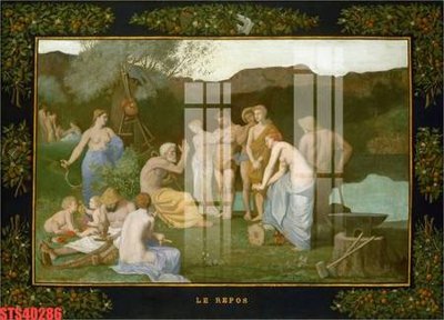 File tranh gốc PSD Tranh sơn dầu phương tây tổng hợp STS40286 còn nguyên layer