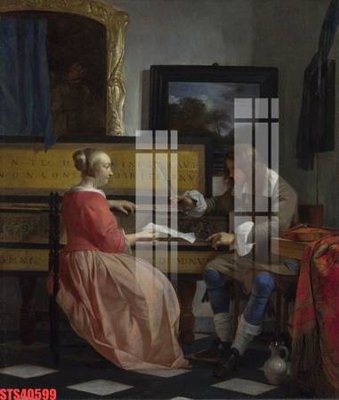 Download file gốc Tranh sơn dầu phương tây tổng hợp STS40599 (in lụa) nghệ thuật