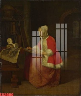 Download file Tranh sơn dầu phương tây tổng hợp STS40602 (gốc) in mica đèn LED