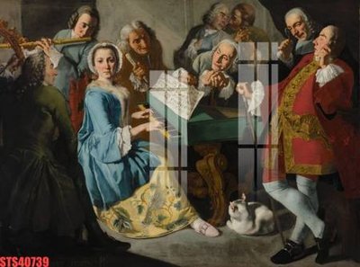 Download file Tranh sơn dầu phương tây tổng hợp STS40739 (gốc) in mica ốp bếp