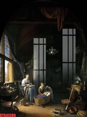 Tải file Tranh sơn dầu phương tây tổng hợp STS41209 (gốc) làm tranh treo tường