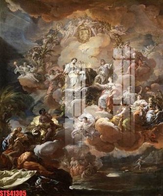 File in trần Tranh sơn dầu phương tây tổng hợp STS41305 (file gốc) xuyên sáng