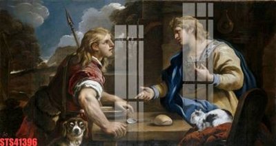 Download file Tranh sơn dầu phương tây tổng hợp STS41396 (gốc) in mica cao cấp