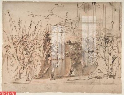 File gốc Tranh sơn dầu phương tây tổng hợp STS41579 (in lụa) hoa văn cổ điển