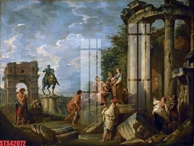 File PSD Tranh sơn dầu phương tây tổng hợp STS42072 (chất lượng in ấn)