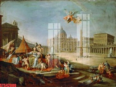 Hình ảnh file gốc in lụa Tranh sơn dầu phương tây tổng hợp STS42080