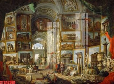 File gốc Tranh sơn dầu phương tây tổng hợp STS42081 (in ấn) màu sắc trung thực