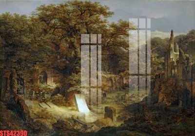 File tranh gốc in trần nhà Tranh sơn dầu phương tây tổng hợp STS42390 3D