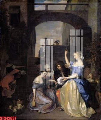 Download file gốc Tranh sơn dầu phương tây tổng hợp STS42637 (in mica) 3D