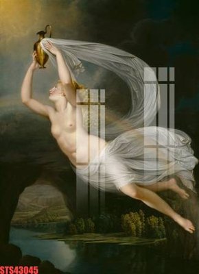 File tranh Tranh sơn dầu phương tây tổng hợp STS43045 (bản gốc) treo quán cafe