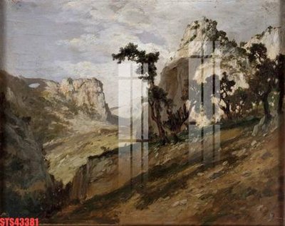 File gốc Tranh sơn dầu phương tây tổng hợp STS43381 (in lụa) tranh mã đáo