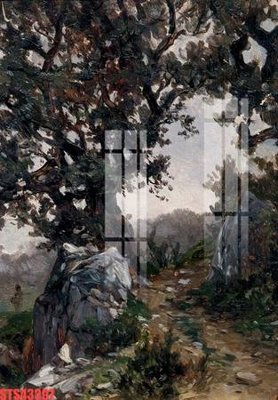 File tranh Tranh sơn dầu phương tây tổng hợp STS43397 (ảnh gốc) in trần nhà