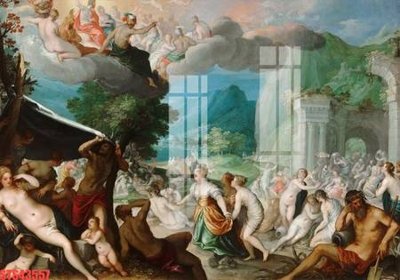 File in ấn Tranh sơn dầu phương tây tổng hợp STS43557 chuyên nghiệp