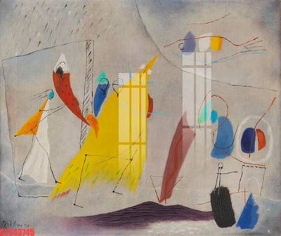 Ảnh gốc file in lụa Tranh sơn dầu phương tây tổng hợp STS43745 chi tiết