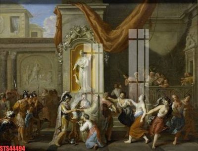 File gốc Tranh sơn dầu phương tây tổng hợp STS44494 (in lụa) tranh mã đáo