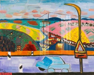 File in trần Tranh sơn dầu phương tây tổng hợp STS44820 (bản gốc) hoa văn