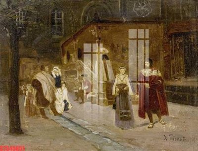 File tranh Tranh sơn dầu phương tây tổng hợp STS45851 (gốc) in trên kính