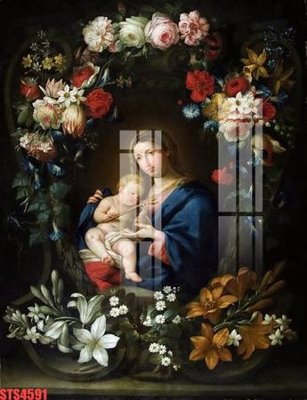 File gốc Tranh sơn dầu phương tây tổng hợp STS4591 (in mica) cắt laser