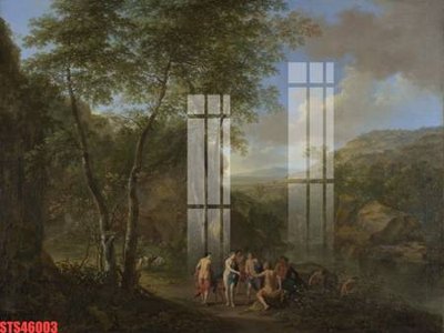 Download file tranh Tranh sơn dầu phương tây tổng hợp STS46003 (file gốc PSD)