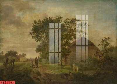 File in trần Tranh sơn dầu phương tây tổng hợp STS46026 (file gốc) hoa văn 3D