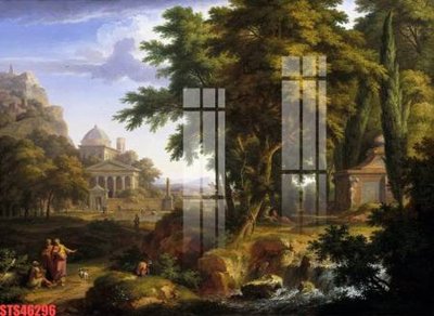 File tranh Tranh sơn dầu phương tây tổng hợp STS46296 (gốc) in trên kính