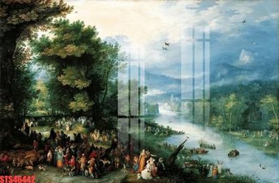 File in trần Tranh sơn dầu phương tây tổng hợp STS46442 (bản gốc) hoa văn