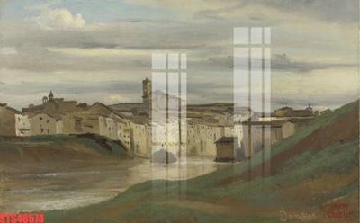 File gốc Tranh sơn dầu phương tây tổng hợp STS48574 (in lụa) tranh mã đáo