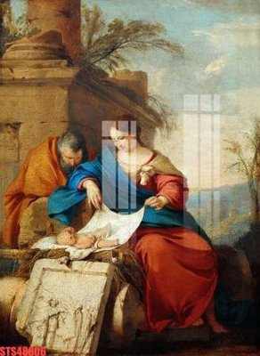 Hình ảnh file gốc in trần nhà Tranh sơn dầu phương tây tổng hợp STS48806