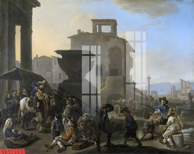 Download file gốc Tranh sơn dầu phương tây tổng hợp STS48988 (in lụa) hoa lá