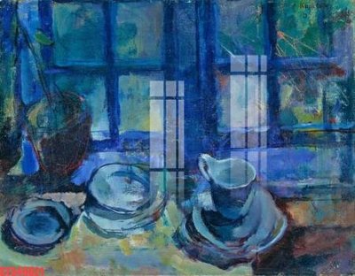 Ảnh gốc Tranh sơn dầu phương tây tổng hợp STS49621 (độ nét cao) in tráng gương