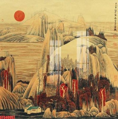 File gốc Tranh sơn dầu phương tây tổng hợp STS49997 (cho in 3D) độc đáo