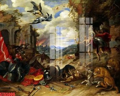 Tải file gốc in lụa Tranh sơn dầu phương tây tổng hợp STS5009 siêu nét