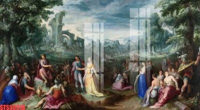 File gốc in ấn Tranh sơn dầu phương tây tổng hợp STS50318 độ phân giải cao