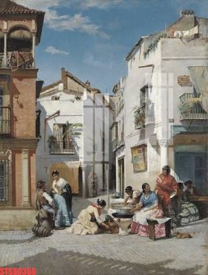 File gốc Tranh sơn dầu phương tây tổng hợp STS50350 (vector) cho in ấn