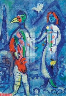 File in trần Tranh sơn dầu phương tây tổng hợp STS50371 (bản gốc) mây trời