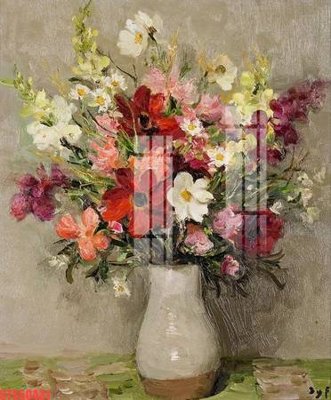 Ảnh gốc Tranh sơn dầu phương tây tổng hợp STS50431 (nét căng) in mica