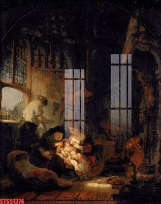 File tranh Tranh sơn dầu phương tây tổng hợp STS51374 (bản gốc) in lụa dán tường