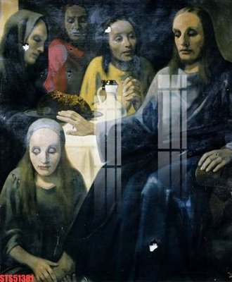 File in mica Tranh sơn dầu phương tây tổng hợp STS51381 (bản gốc) làm vách ngăn