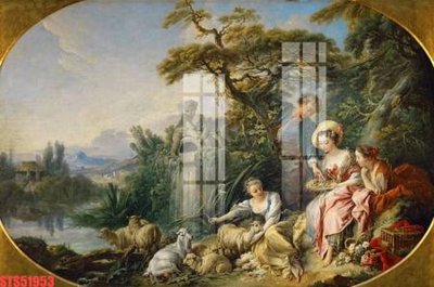 File tranh Tranh sơn dầu phương tây tổng hợp STS51953 (gốc) chủ đề con người