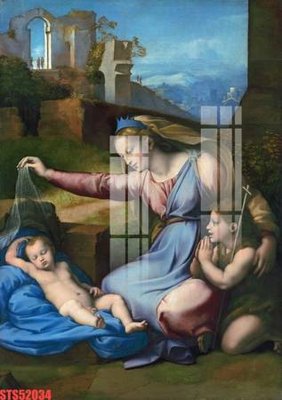 File gốc Tranh sơn dầu phương tây tổng hợp STS52034 (cho in 3D) độc đáo